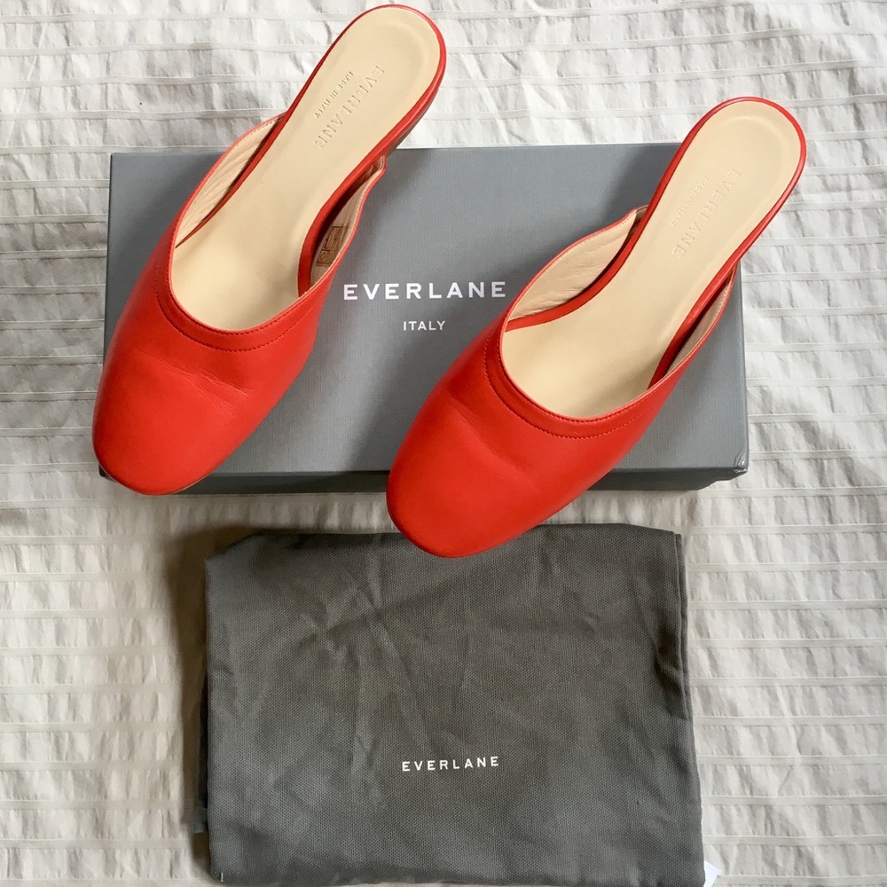 Everlane “The Day Mule” in bright red